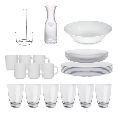 Set Vajilla Completa De Vidrio Para 6 Personas Kuchen