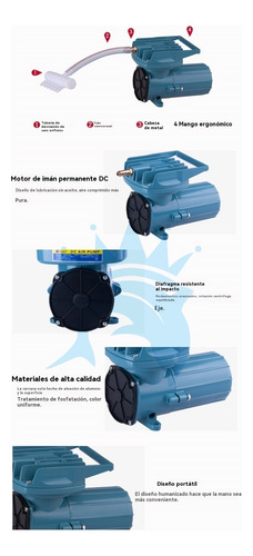 Aireador De Bomba De Aire Dc 12v 60w For Acuicultura De Est