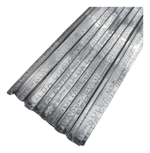 05 Barras Vareta Verga Estanho Solda 50x50 Aprox. 355g Cobix 127/220v