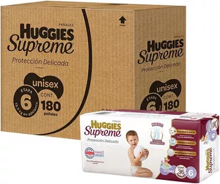 Pañales Huggies Supreme Etapa 6 Unisex 180pzs