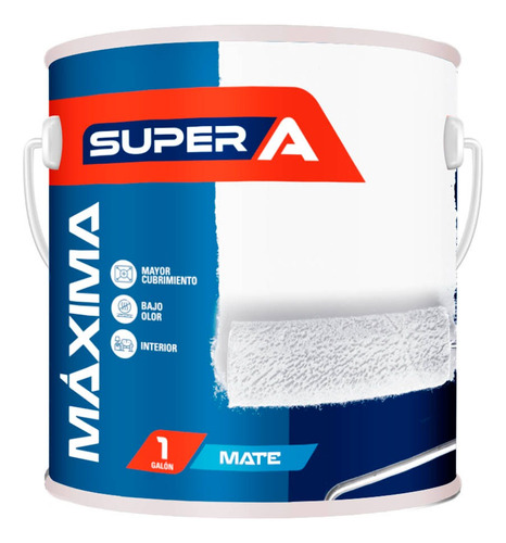 Pintura Caucho Maxima Mate Interior Marfil Galon Super A