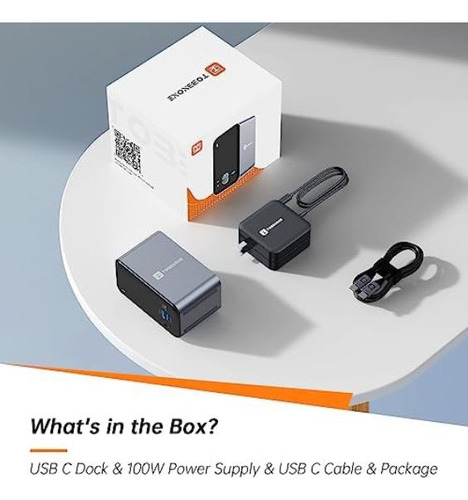 Base De Acoplamiento Usb C Tobenone Para Monitor Dual