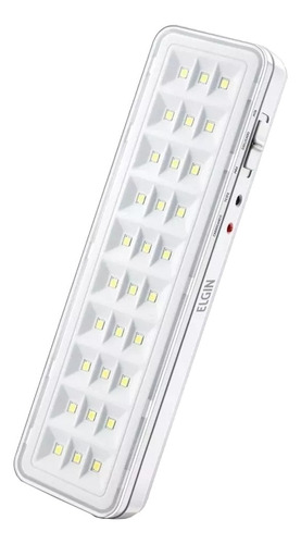 Imagem 2 de 3 de Luminária de emergência Elgin 48LEM30L0000 LED com bateria recarregável 2 W 100V/240V branca
