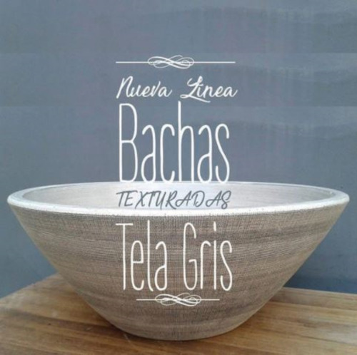 Imagen 5 de 10 de Bacha Desagote Apoyo Tela Gris Fango 35 Cm Oferta Envio Baño