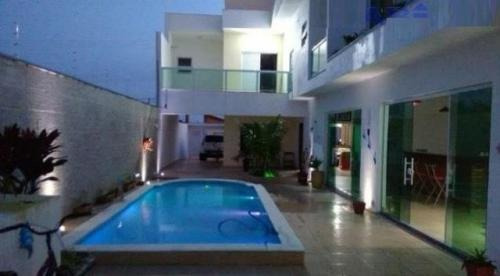 Imagem 2 de 14 de Casa Em Itanhaém Lado Praia Com Piscina, Área Gourmet 6 Vaga