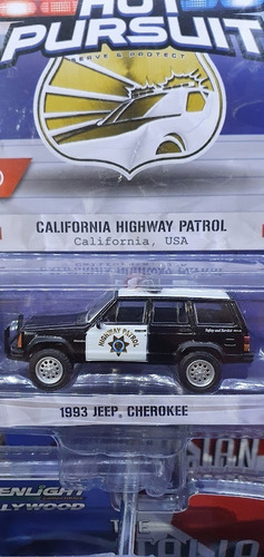 1993 Jeep Cherokee California Police Greenlight 1/64