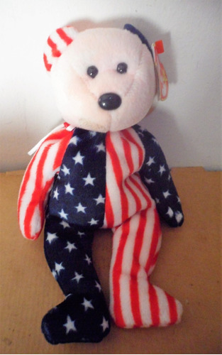 Peluche Spangle Ty Beanie Babies Oso Bear Patriota Usa