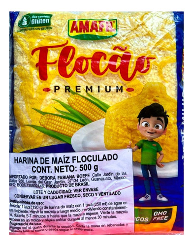 Flocao Farinha De Milho Amafil (harina De Maiz Floculado)