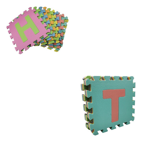 Alfombras Puzzle Mats Letras O Números Goma Eva 30x30 10pza