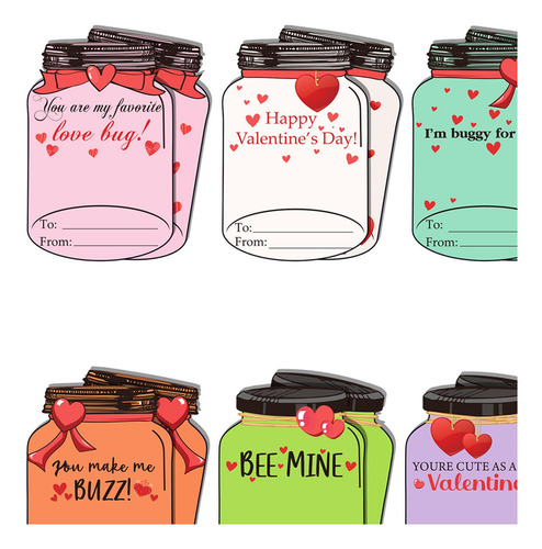 24 Tarjetas De San Valentín Divertidas Con Sobre Rosa