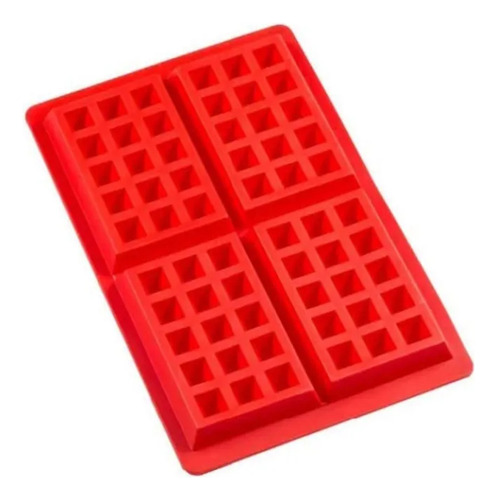 Molde Waffle Silicona Rectangular Wafflera Repostería Azar
