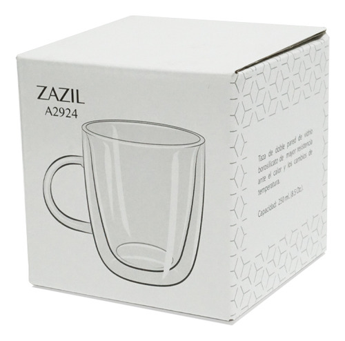 Taza Doble Pared Vidrio Borosilicato