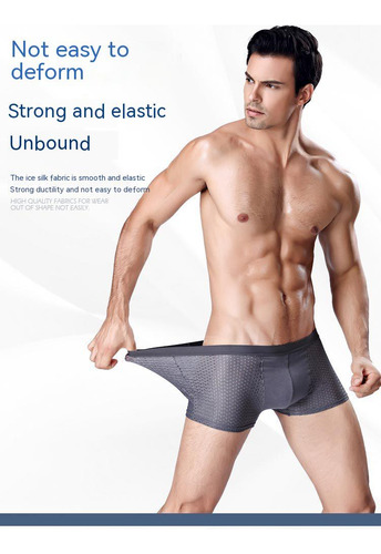 Calzoncillos Tipo Bóxer De Malla Transpirable Para Hombre, 4
