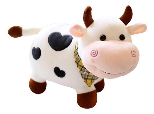 Muñeco De Peluche Con Forma De Vaca Sonriente, Cojín Suave,