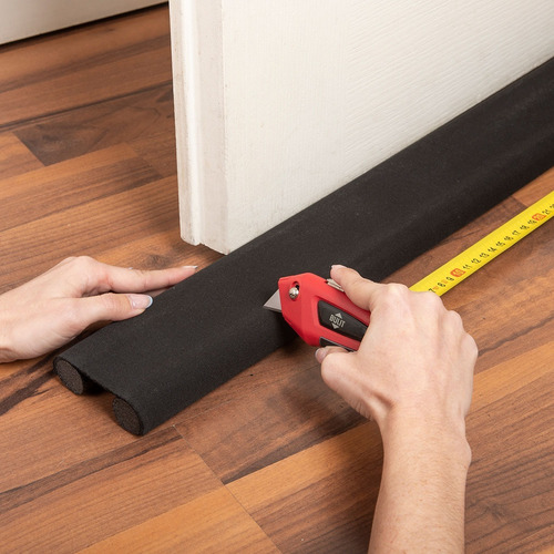 Imagen 8 de 10 de Zócalo Burlete Suprabond Doble Bajo Puerta 120cm - Negro