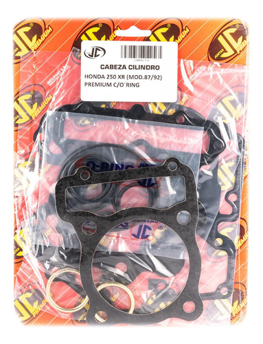 Junta Tapa Cilindro Honda Xr 250 87/92 Premium Con Oring Jc