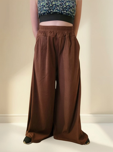 Maxi Palazo Pantalon Frisa Mujer Calentito X Talles