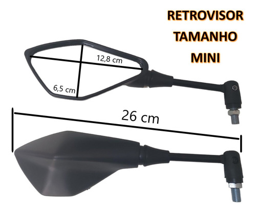Mini Retrovisor Par Kawasaki Z400 Articulado Honda Biz 125