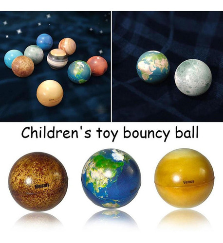 Bola Suave Sólida Nueve Planetas Educación Temprana