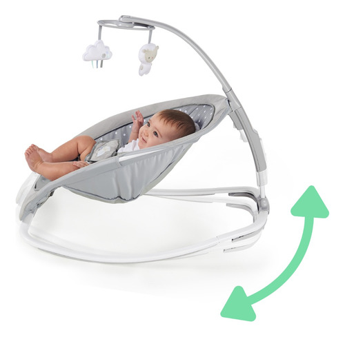 Ingenuity Asiento Mecedor 2 En 1 De Oveja Para Bebé Gris Lisa
