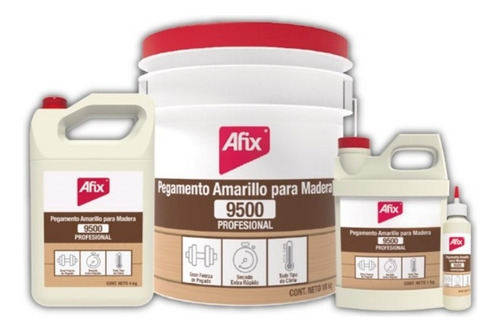 Afix 9500 Pegamento Para Madera C/18kg Carpintería Color Amarillo