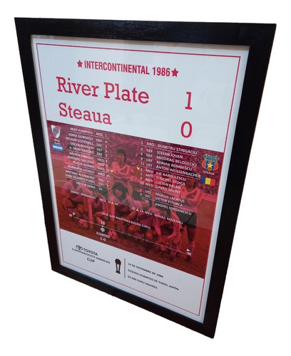 Cuadro De Fútbol River- Steaua Intercontinental 1986 33x45cm