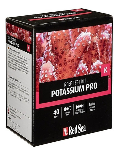 Red Sea Potassium Pro 40 Tests Acuario -solución Repuesto-