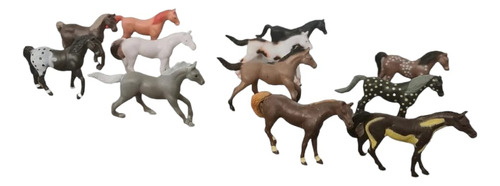 Juguetes De Animales Caballos + Cercas 14 Figuras S