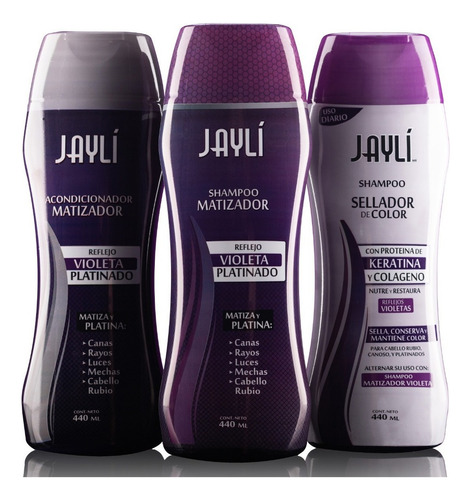  3 Pack Matizador Violeta Jayli (shampoo, Sellador, Acondici)
