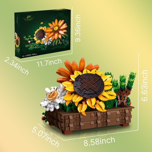 Juego De Construcción De Bonsái Botánico De Flores, Juguete
