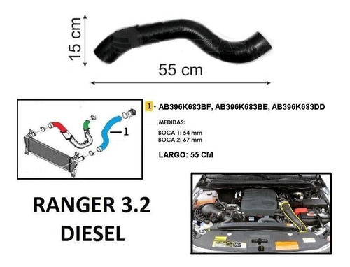 Manguera Intercooler Ford Ranger 3.2 Turbo Diesel Puma 11174