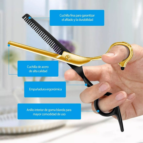 . 11 Pcs Kit De Tijeras Barbero Estilista For Cortar Cabello
