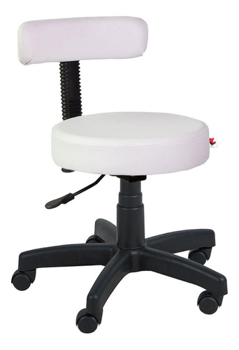 Cadeira de escritório Shop Cadeiras PO401L ergonômica  branca com estofado de couro