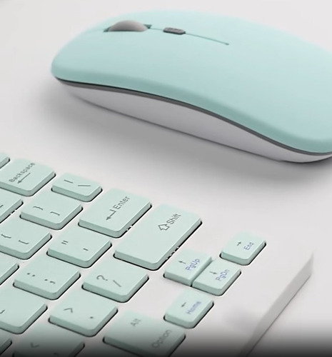 Kit Teclado E Mouse Sem Fio Bluetooth Recarregavel -colorido Aleatorio Aleatorio