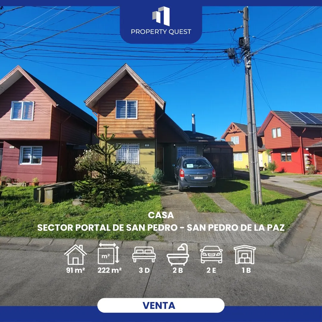 Imagen 1 de 21 de Venta Casa 3d+2b Condominio Portal San Pedro