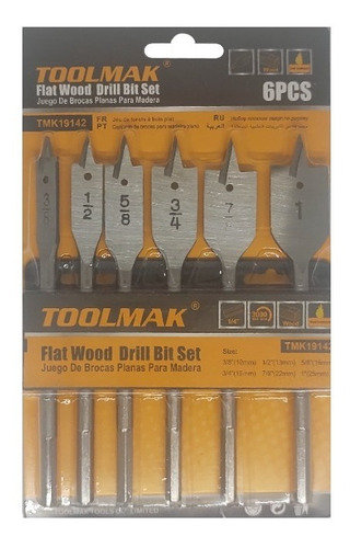 Set De Brocas Paleta Para Madera 6 Piezas - Toolmak