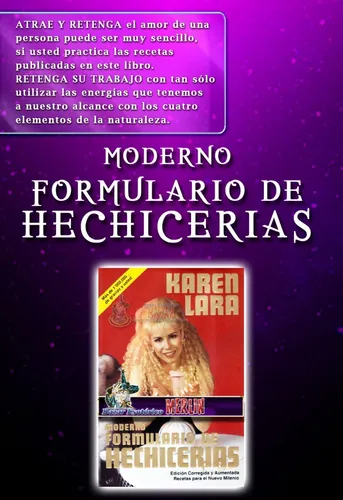 Moderno Formulario De Hechicería - Karen Lara | Envío gratis Moderno Formulario De Hechicería - Karen Lara | Envío gratis