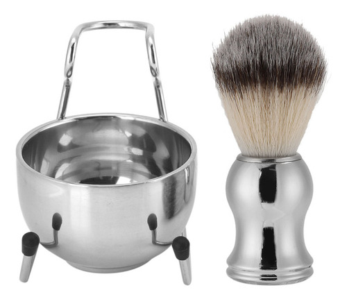 A Brocha De Afeitar De Acero Inoxidable Soap Bowl, Soporte