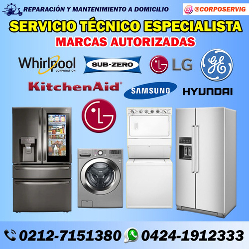 Servicio Técnico Autorizado LG Whirlpool Ge Nevera Secadora