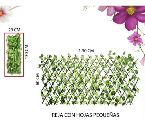 Malla Jardin Vertical Artificial Hojas 60x130 Ecológico