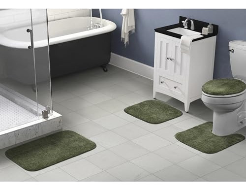 Juego De Alfombras De Baño Lavables De 4 Piezas