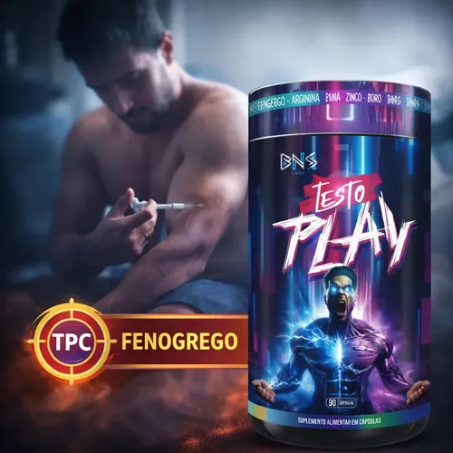 Testo Play Bns Labs 90 Caps Tpc Libido Masculina Energia Vitalidade Desempenho Fenogrego Arginina Zinco Boro Suplemento Pré Hormonal Terapia Pós Ciclo, Fertilidade - Bns Labs Sem Sabor