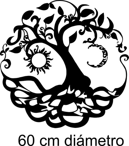 Imagen 2 de 3 de Vinilo Pared Árbol De La Vida Sol Y Luna Wall Stickers