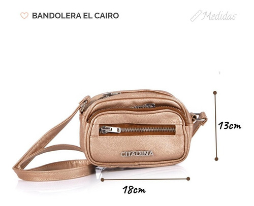 Imagen 2 de 5 de Bandolera De Material Sintético Con Bolsillo Frontales Cita