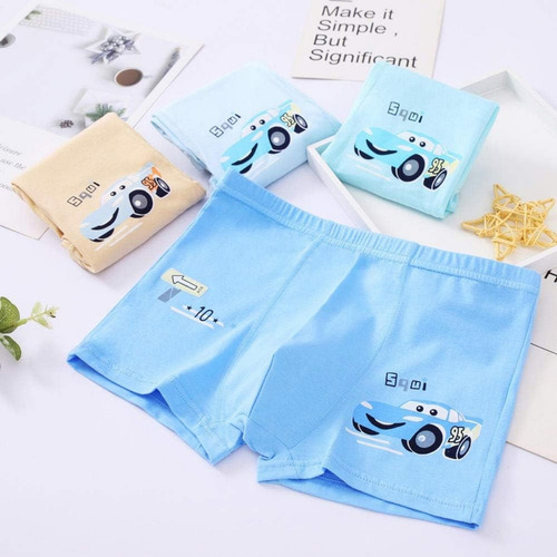 Boxer De Algodón De Dibujos Animados Para Niños 3pcs