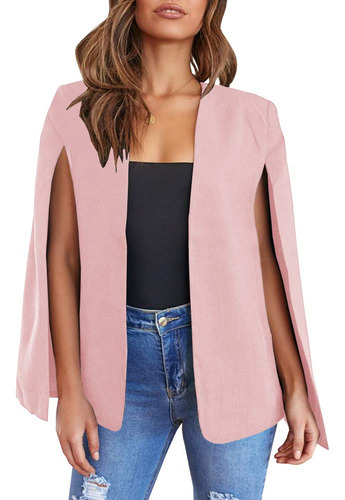 Chaquetas Blazer Tipo Capa Para Mujer, Mangas Con Aberturas