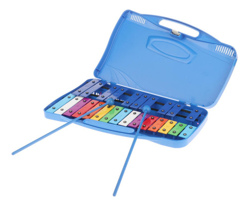 Xilofone Profissional De 25 Notas E Dois Malhos Azul