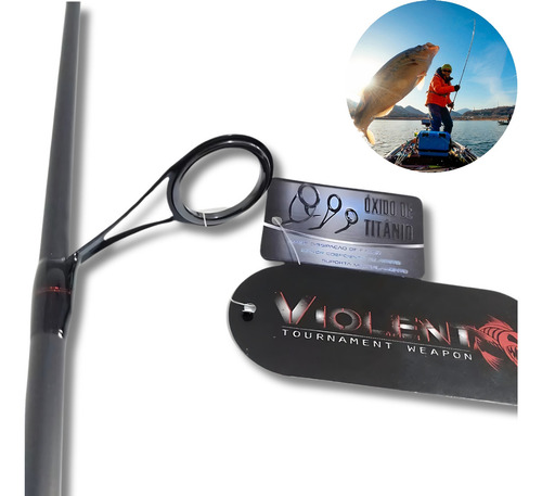 Vara De Pescar Plusfish Violent P/carretilha 1,68m 8-17lb Cor Preto