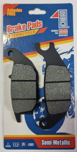 Pastilas De Freno Traseras Semimetalicas Yamaha R15, Nmax.