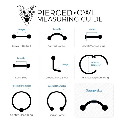 Pierced Owl 6ga-00ga Anillo Clicker De Segmento Con Bisagras